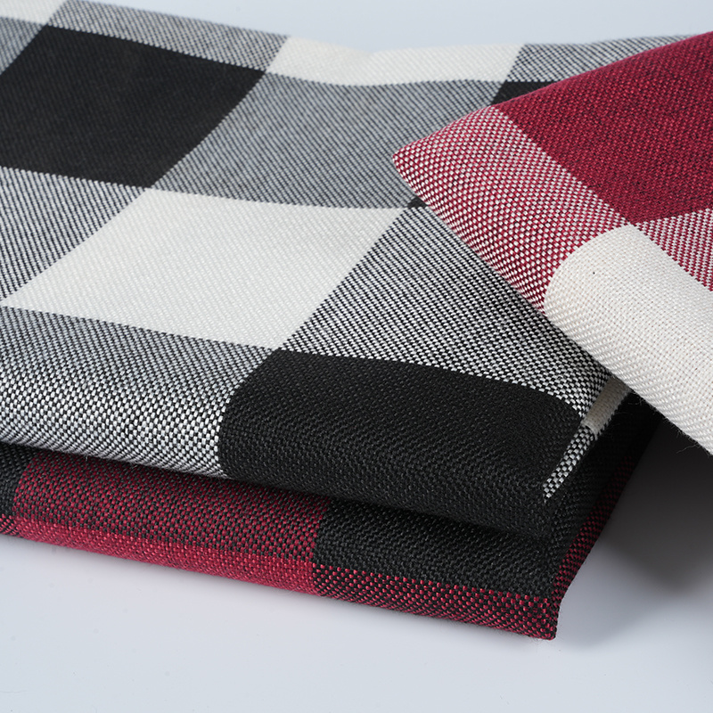 10*10 kockovaná polyesterová ľanová tkanina